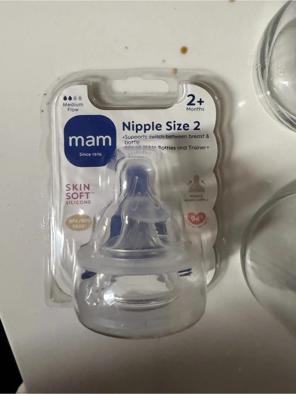Glass baby bottles Philips Avent, Nuk, and Mam